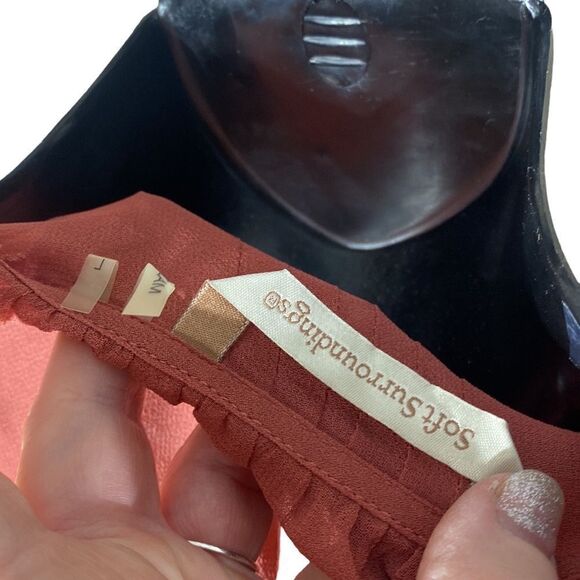 Soft surroundings women’s large Adelaide cardigan sheer floral embroidered pleat - Picture 7 of 7